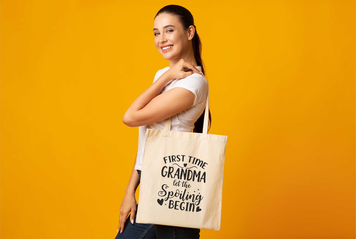 First Time Grandma Nan Funny Bag For Life Shopping Tote Bag