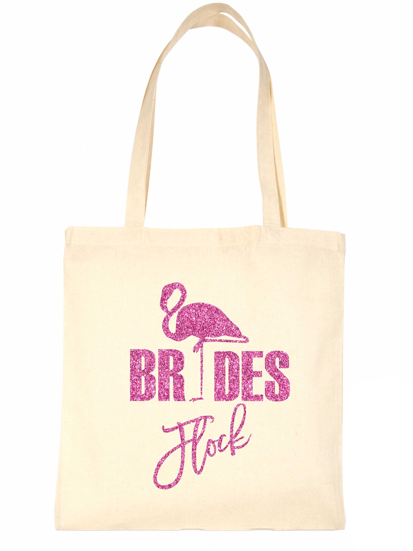 Flamingo Bride's Flock Wedding Favours Bags Hen Party Gift Funny Shopping Tote