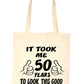 Birthday It Took 50 Years To Look This Good Shopping Tote Bag Ladies Gift