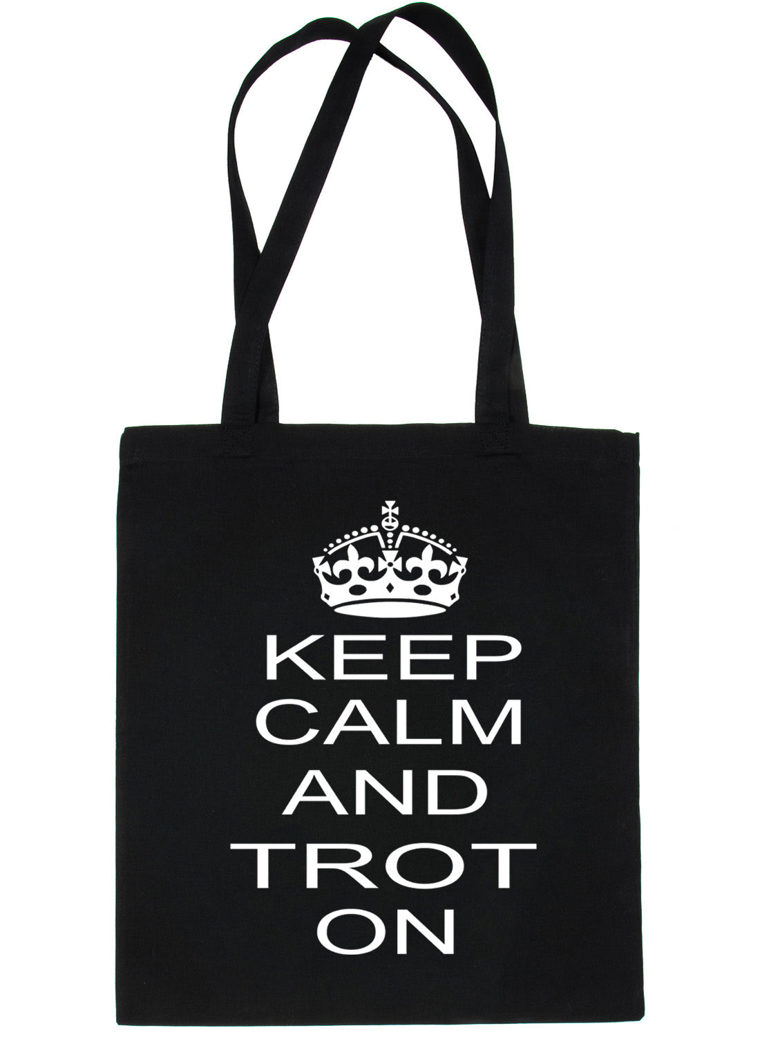 Keep Calm and Trot On Horse Riding Shopping Tote Bag Ladies Gift