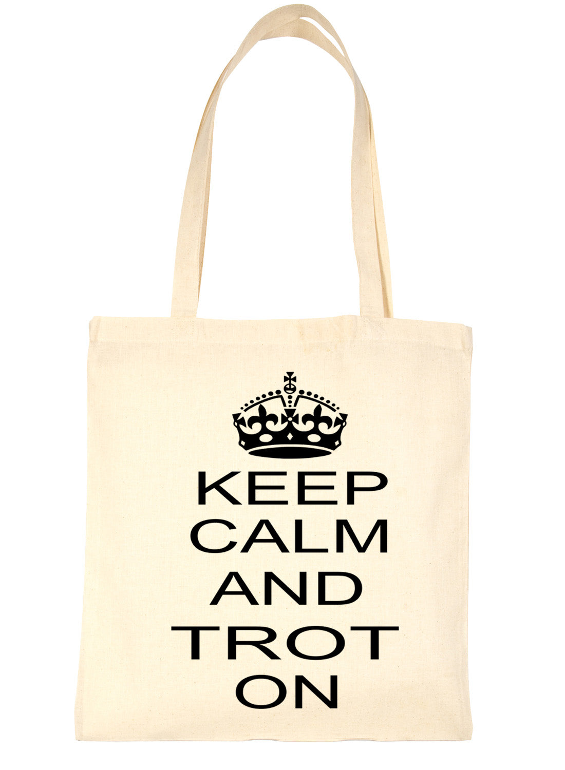 Keep Calm and Trot On Horse Riding Shopping Tote Bag Ladies Gift