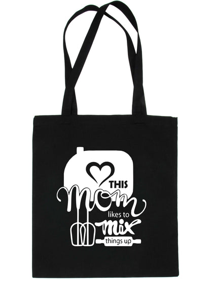 This Mom Like To Mix Funny Ladies Kitchen Reusable Shopping Tote Bag