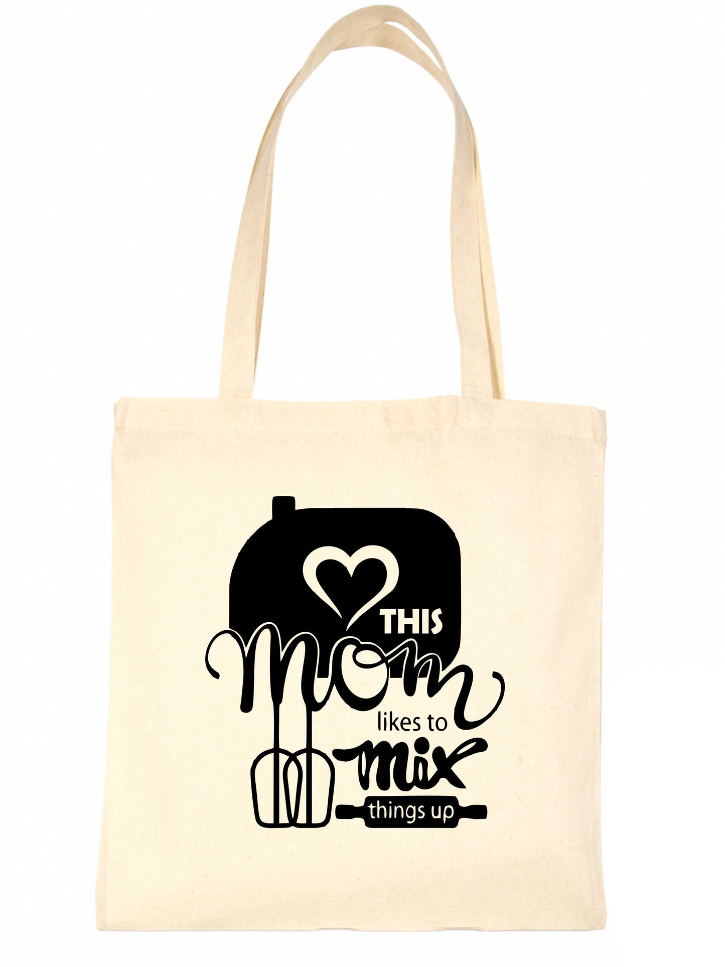 This Mom Like To Mix Funny Ladies Kitchen Reusable Shopping Tote Bag