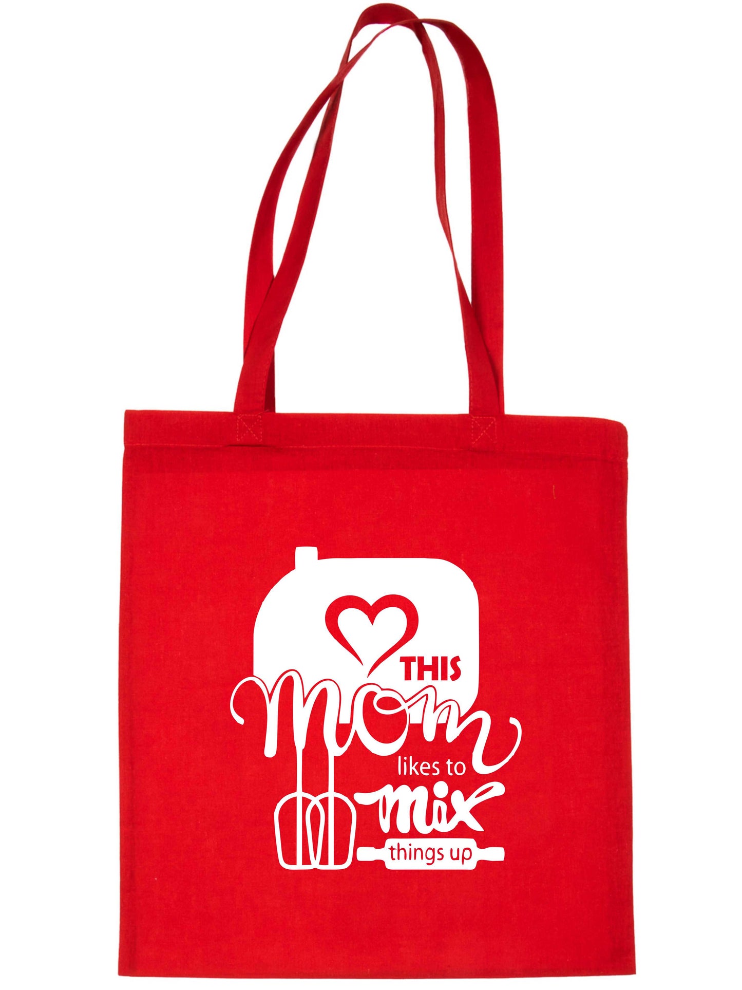 This Mom Like To Mix Funny Ladies Kitchen Reusable Shopping Tote Bag