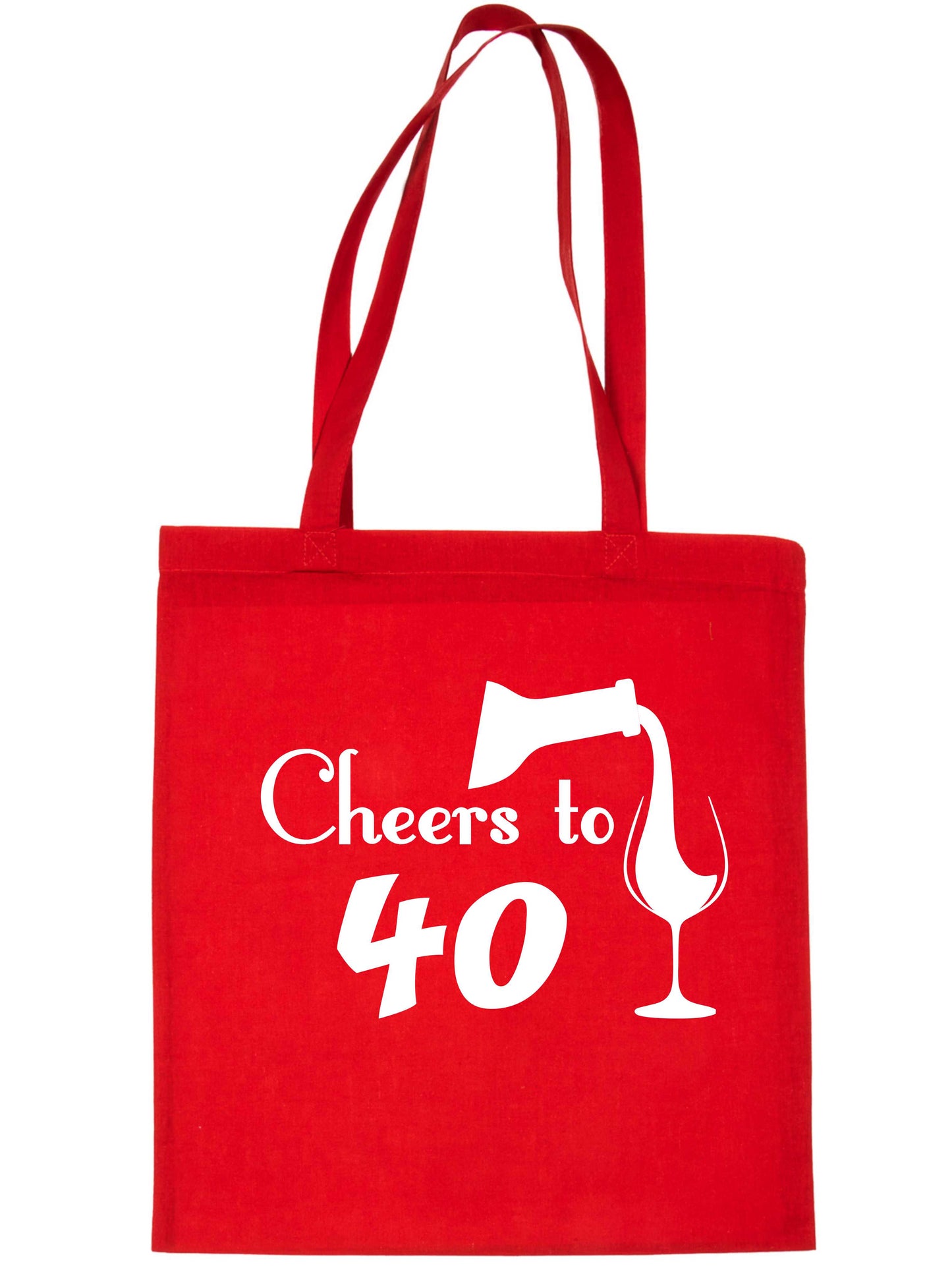 Cheers to Being 40 Birthday Gift For 40 Year Old Reusable Shopping Tote Bag