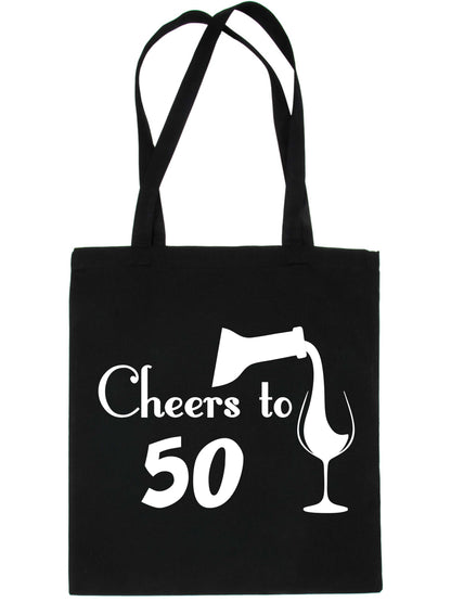 Cheers to Being 50 Birthday Gift For 50 Year Old Reusable Shopping Tote Bag