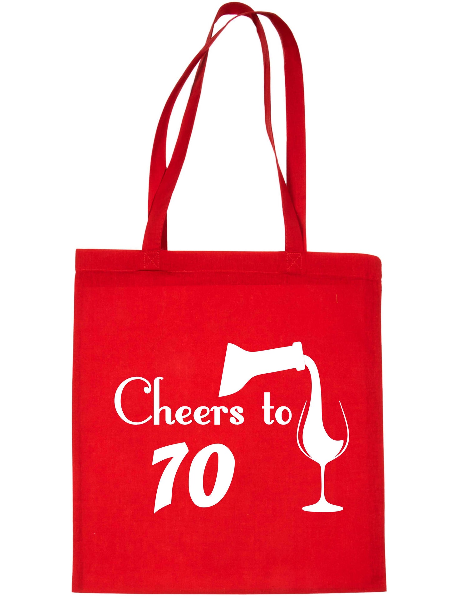 Cheers to Being 70 Birthday Gift For 70 Year Old Reusable Shopping Tote Bag