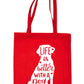 Life Is Better With A Dog Slogan Dog Lovers Ladies Reusable Shopping Tote Bag