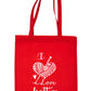 I Love Knitting Crafting Crochet Slogan Ladies Reusable Shopping Tote Bag