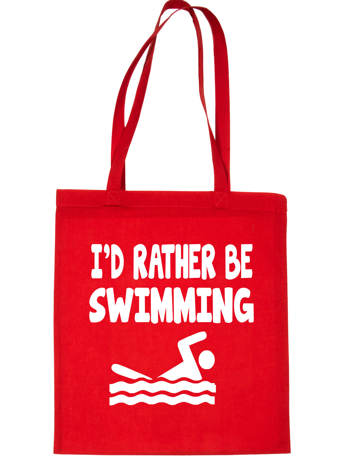 I'd Rather Be Swimming Swimmer Shopping Tote Bag Ladies Gift