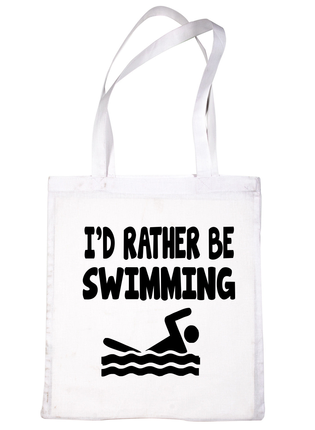 I'd Rather Be Swimming Swimmer Shopping Tote Bag Ladies Gift