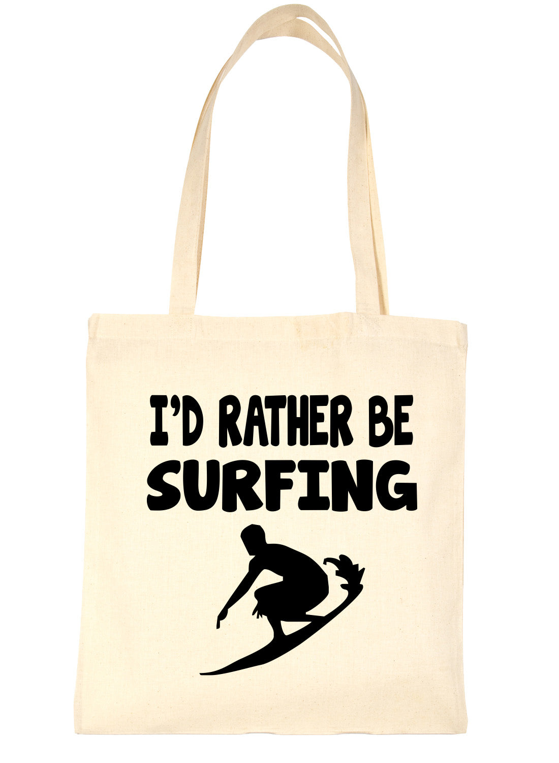 I'd Rather Be Surfing Surfer Shopping Tote Bag Ladies Gift