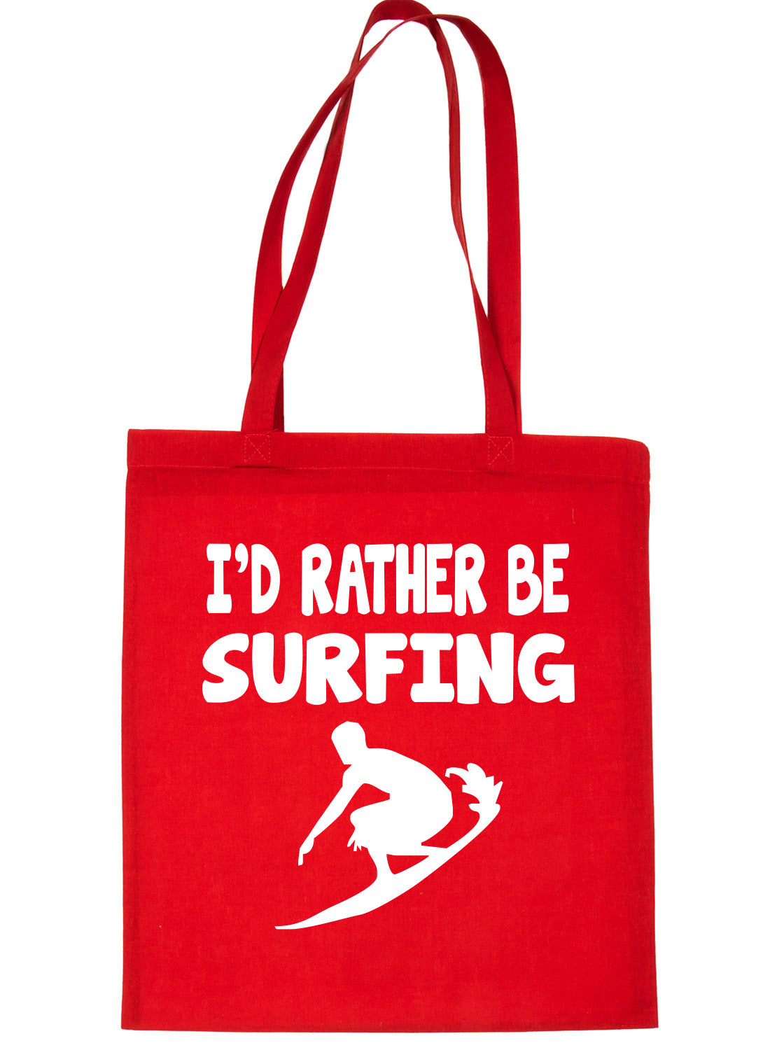 I'd Rather Be Surfing Surfer Shopping Tote Bag Ladies Gift