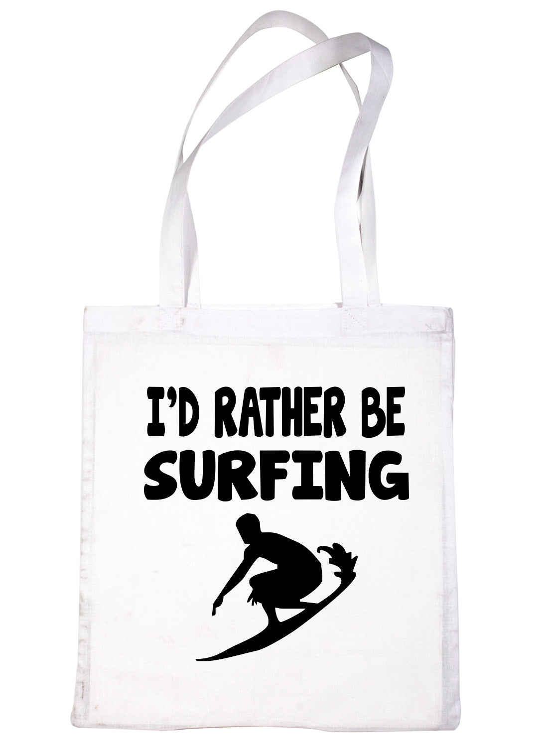 I'd Rather Be Surfing Surfer Shopping Tote Bag Ladies Gift