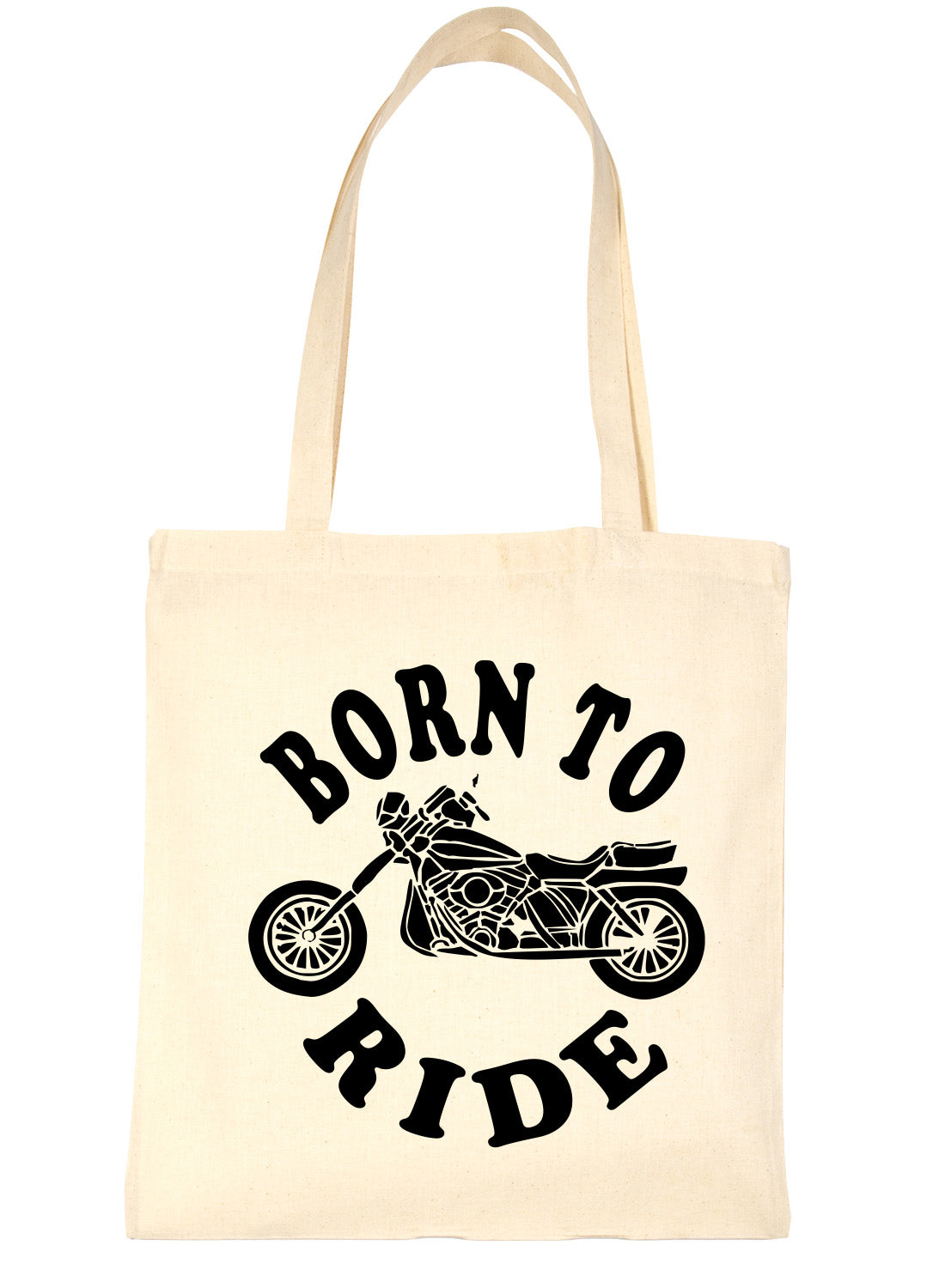 Born To Ride Motorbike Biker Shopping Tote Bag Ladies Gift