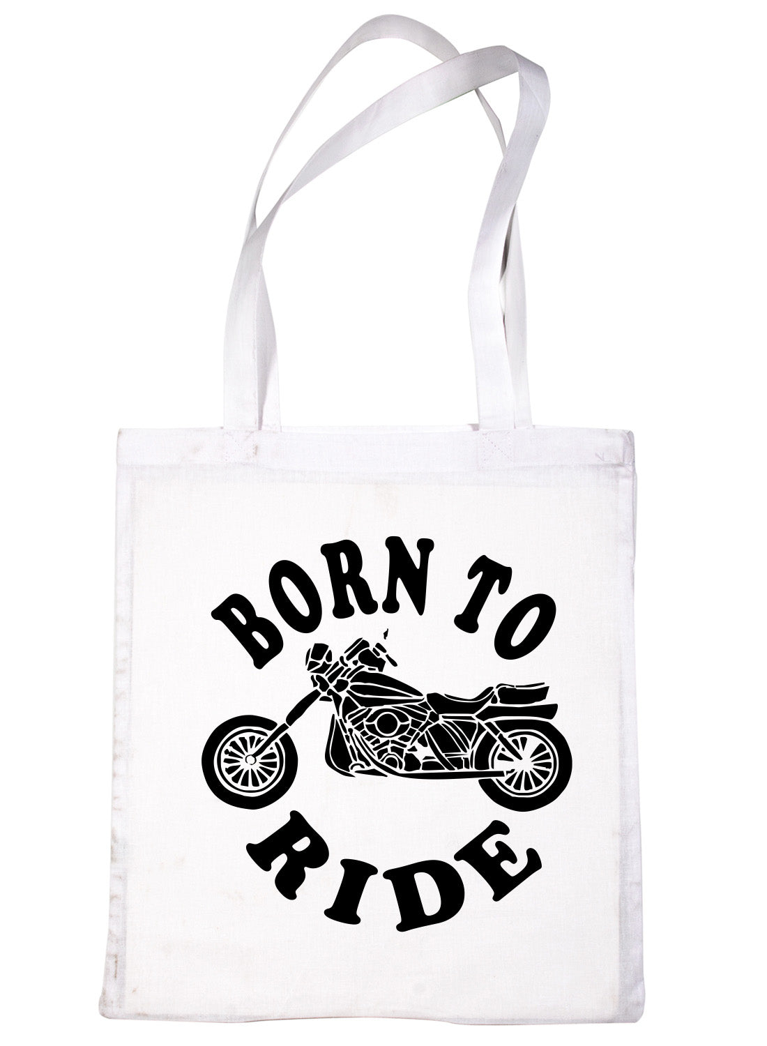 Born To Ride Motorbike Biker Shopping Tote Bag Ladies Gift