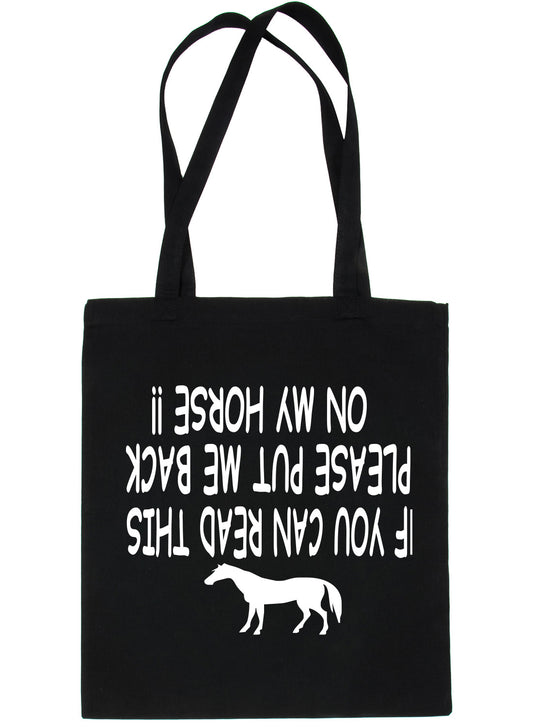 IF You Can Read This Put Me On Horse Riding Shopping Tote Bag Ladies Gift