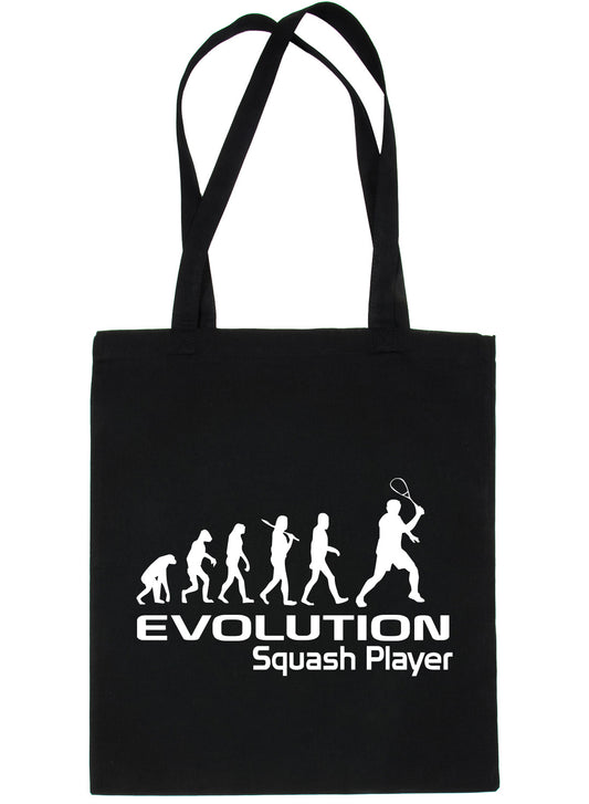 Evolution Of Squash Player Sports Shopping Tote Bag Ladies Gift