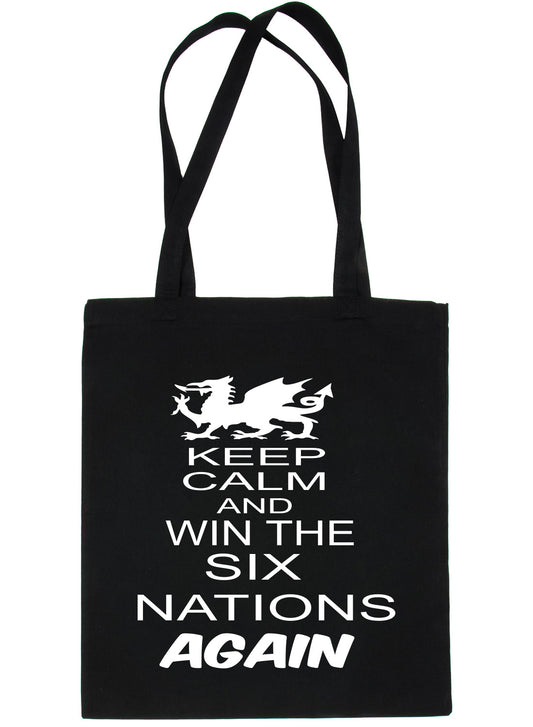 Welsh Rugby Keep Calm & Win The Six Nations Shopping Tote Bag Ladies Gift