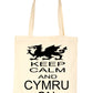 Wales Welsh Keep Calm & Cymru On Shopping Tote Bag Ladies Gift