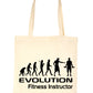 Evolution Of Fitness Instructor Gym Workout Shopping Tote Bag Ladies Gift