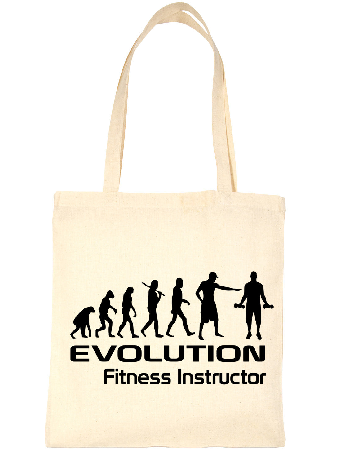 Evolution Of Fitness Instructor Gym Workout Shopping Tote Bag Ladies Gift