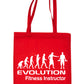 Evolution Of Fitness Instructor Gym Workout Shopping Tote Bag Ladies Gift