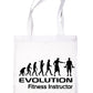 Evolution Of Fitness Instructor Gym Workout Shopping Tote Bag Ladies Gift