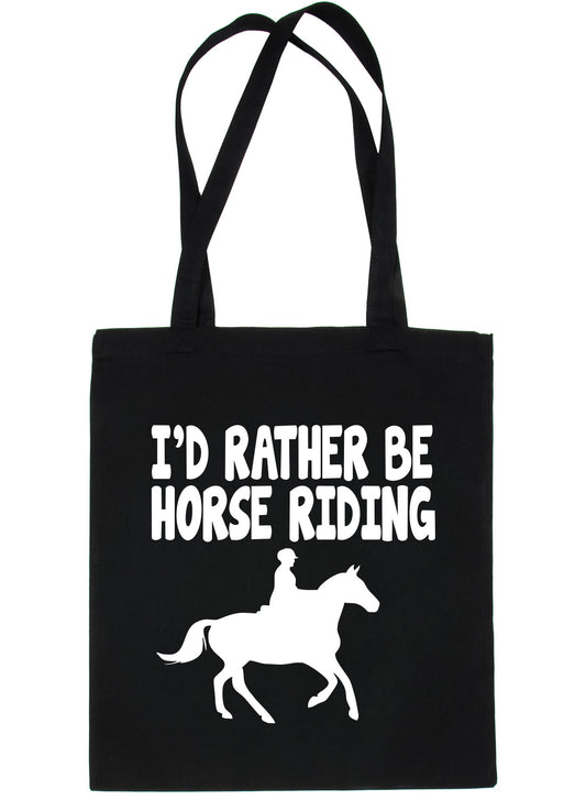 I'd Rather Be Horse Riding Pony Shopping Tote Bag Ladies Gift