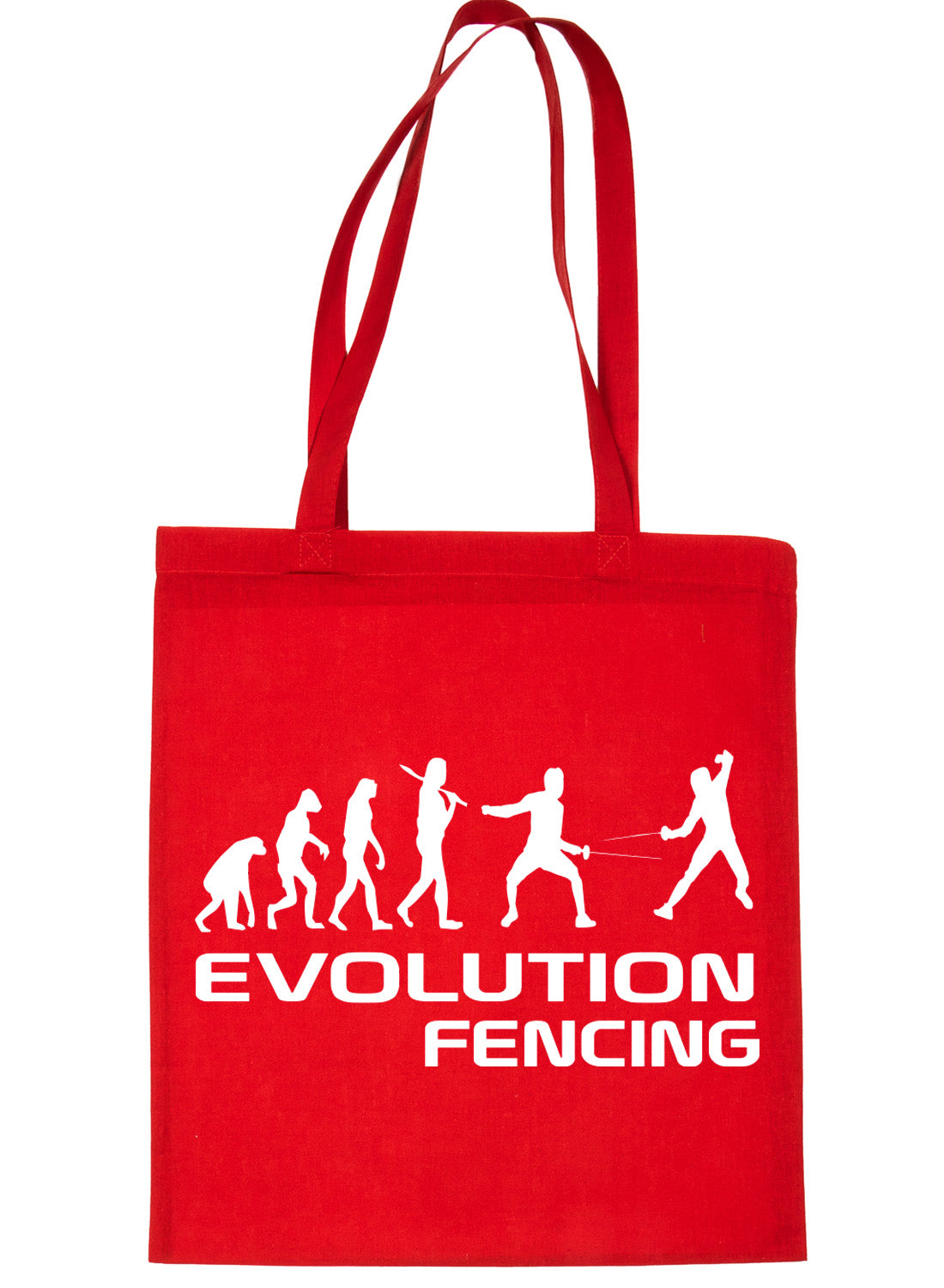 Evolution Of Fencing Funny Shopping Tote Bag Ladies Gift