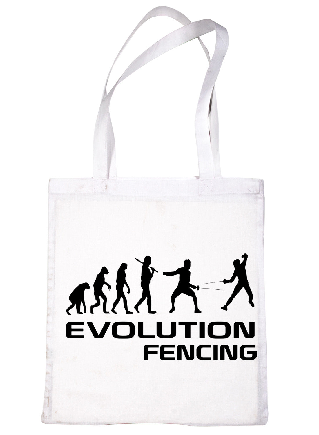 Evolution Of Fencing Funny Shopping Tote Bag Ladies Gift