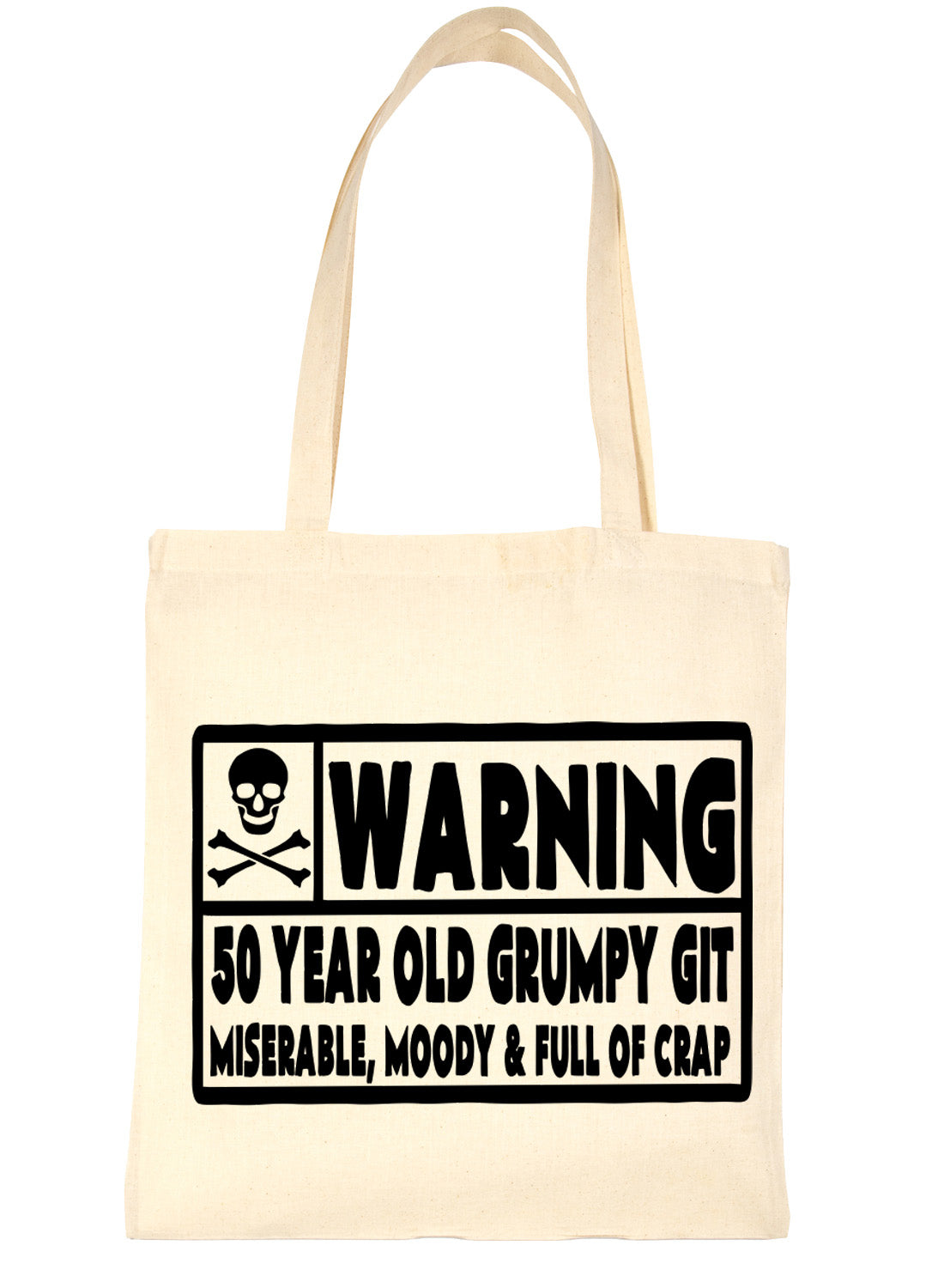 50 Year Old Git 50th Birthday Present Shopping Tote Bag Ladies Gift