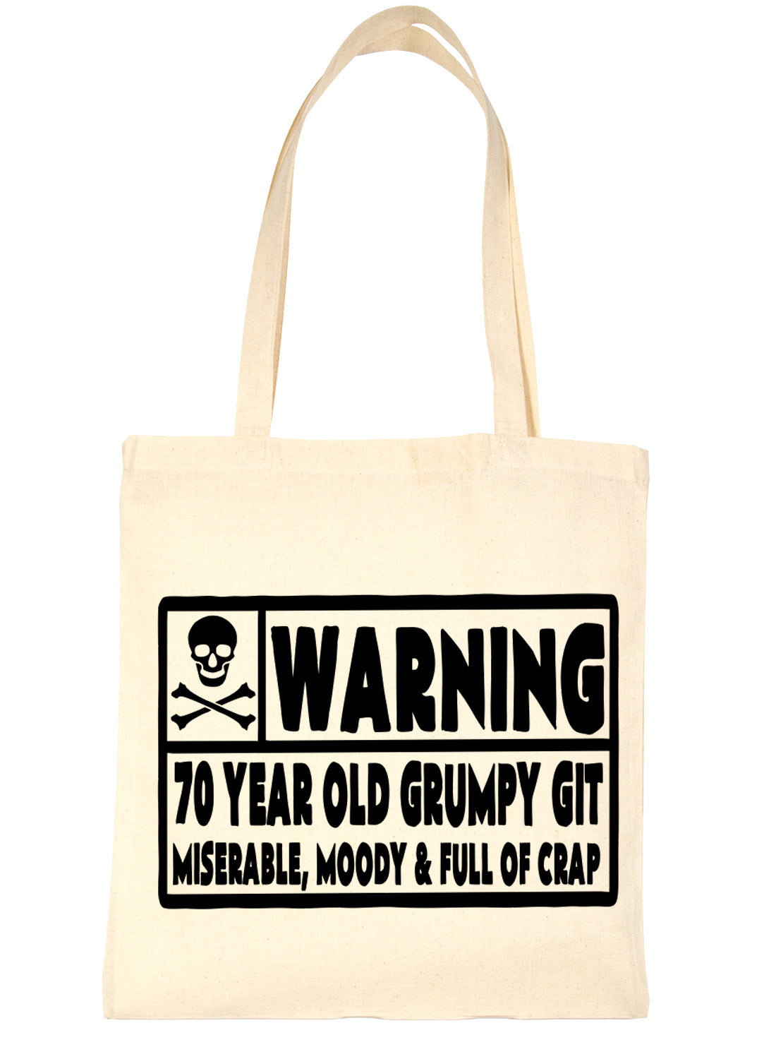 70 Year Old Git 70th Birthday Present Shopping Tote Bag Ladies Gift