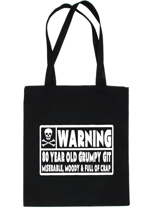 80 Year Old Git 80th Birthday Present Shopping Tote Bag Ladies Gift