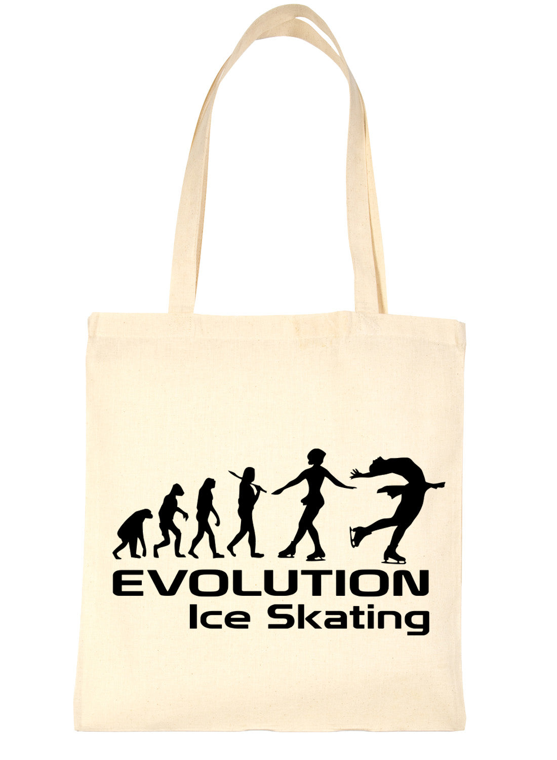 Evolution Of Ice Skating Skater Shopping Tote Bag Ladies Gift