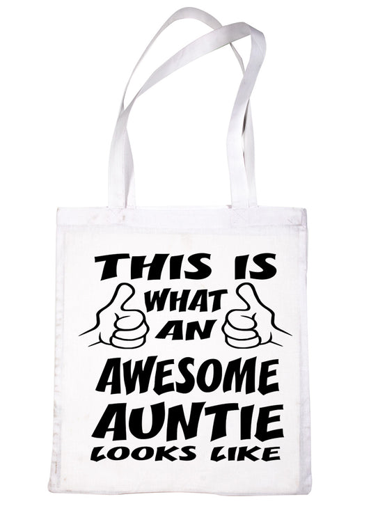 This Is What An Awesome Auntie Looks Like Shopping Tote Bag Ladies Gift