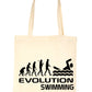 Evolution Of Swimming Swimmer Funny Shopping Tote Bag Ladies Gift