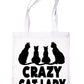 Crazy Cat Lady Funny Kitten Shopping Tote Bag For Life Ladies Gift