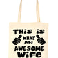 This Is What Awesome Wife Looks Like Shopping Tote Bag For Life Ladies Gift