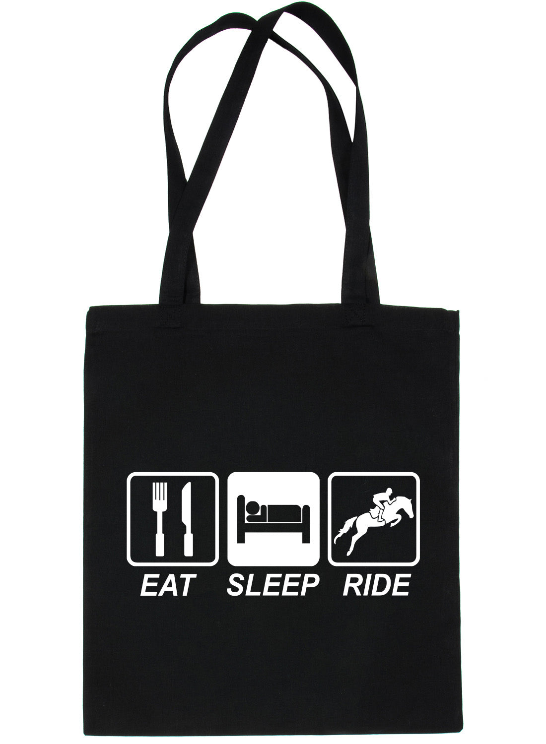 Eat Sleep Ride Horses Pony Shopping Tote Bag For Life Ladies Gift