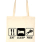 Eat Sleep Ride Horses Pony Shopping Tote Bag For Life Ladies Gift