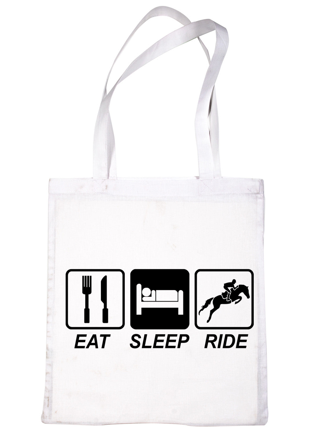 Eat Sleep Ride Horses Pony Shopping Tote Bag For Life Ladies Gift