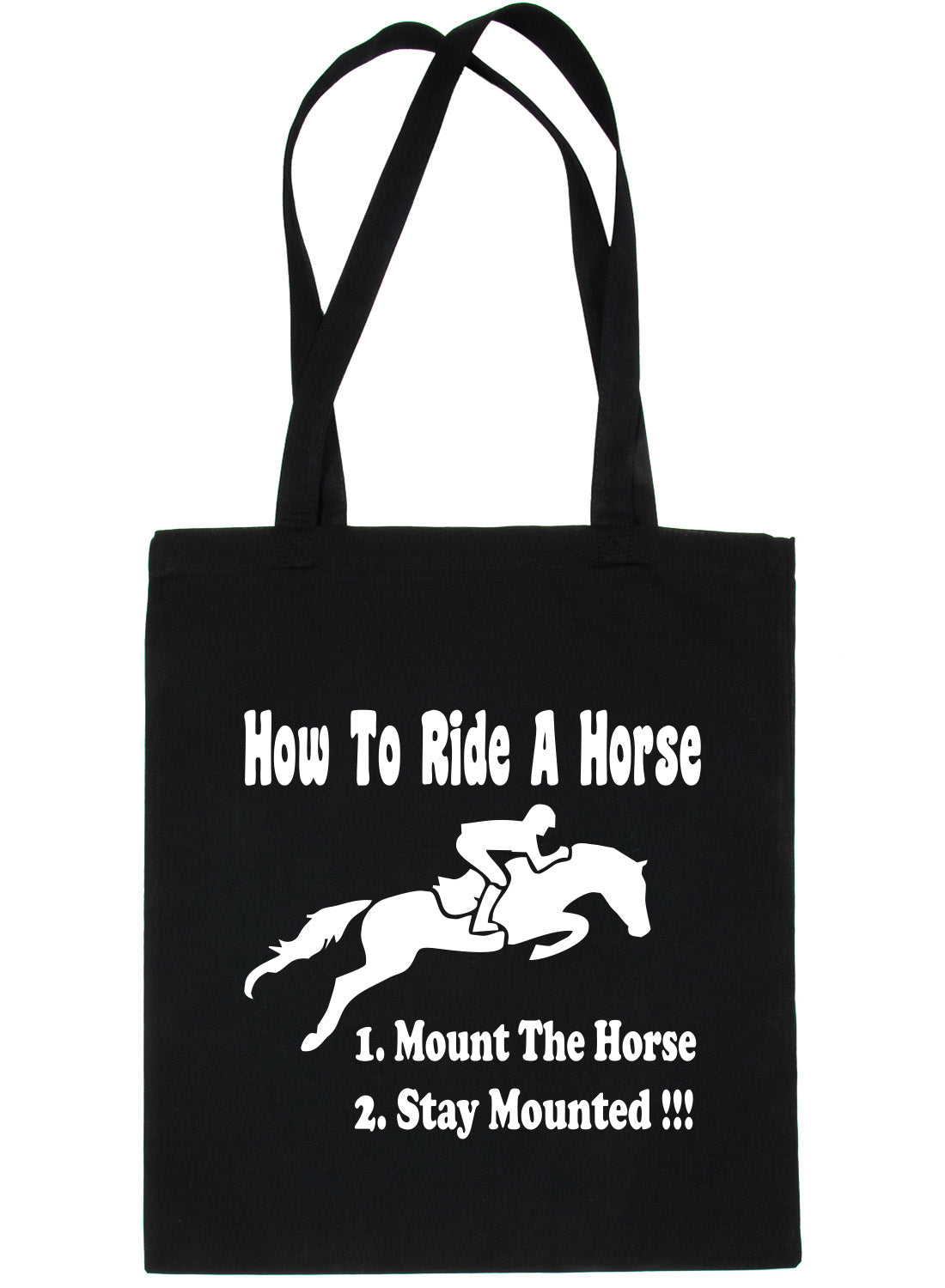 How To Ride A Horse Funny Shopping Tote Bag For Life Ladies Gift