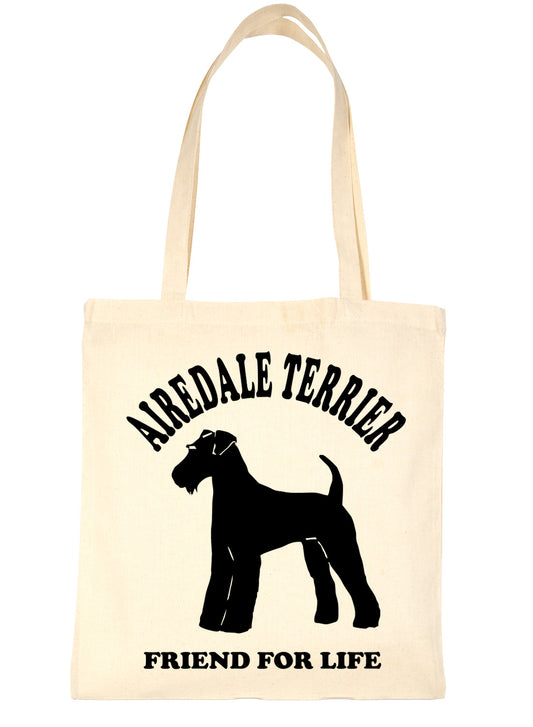 Airedale Terrier Dog Lover Shopping Tote Bag For Life