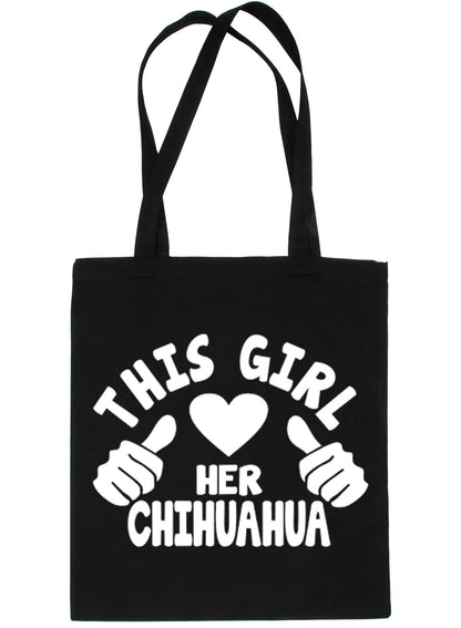 This Girl Loves Her Chihuahua Dog Lover Shopping Tote Bag For Life