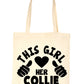 This Girl Loves Her Border Collie Dog Lover Shopping Tote Bag For Life