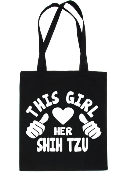 This Girl Loves Her Shih Tzu Dog Lover Shopping Tote Bag For Life