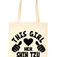 This Girl Loves Her Shih Tzu Dog Lover Shopping Tote Bag For Life