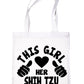 This Girl Loves Her Shih Tzu Dog Lover Shopping Tote Bag For Life