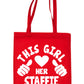 This Girl Loves Her Staffie Dog Lover Shopping Tote Bag For Life